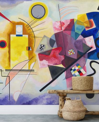 Kunsttapete namens Yellow-Red-Blue von Wassily Kandinsky für Wohnungen, Büros und Unternehmen