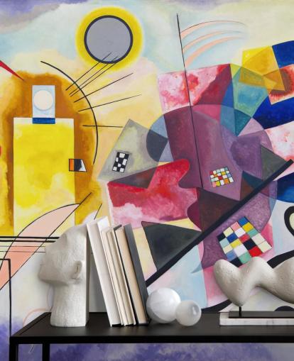 mural de pared de bellas artes llamado Yellow-Red-Blue de Wassily Kandinsky para hogares, oficinas y negocios