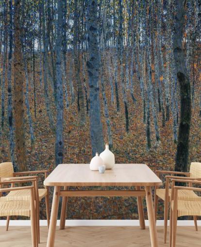 kunsttapet veggmaleri kalt Beech Grove av Gustav Klimt for soverom, stuer og kontorer