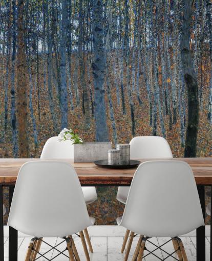 kunsttapet veggmaleri kalt Beech Grove av Gustav Klimt for soverom, stuer og kontorer
