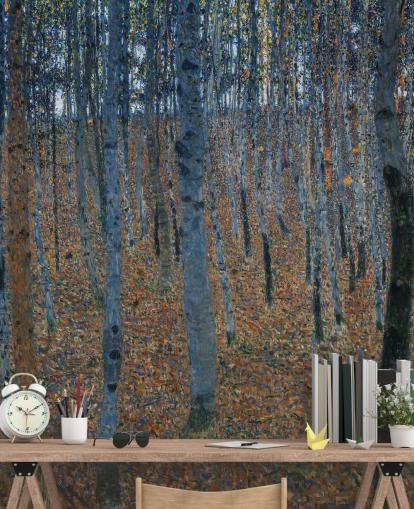 carta da parati fine art chiamata Beech Grove di Gustav Klimt per camere da letto, salotti e uffici carta da parati fine art chiamata Beech Grove di Gustav Klimt per camere da letto, salotti e uffici