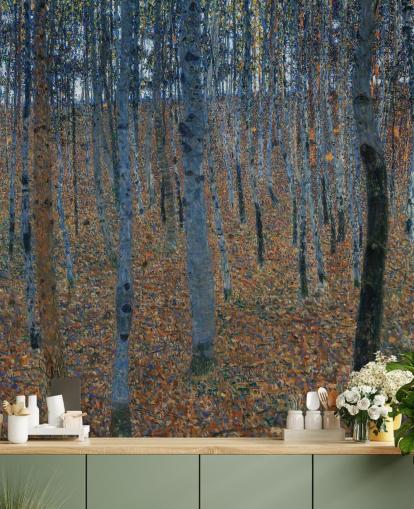 Kunsttapete namens Beech Grove von Gustav Klimt für Schlafzimmer, Wohnzimmer und Büros