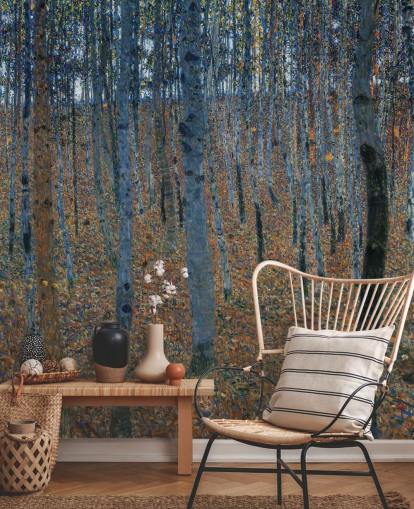 fine art wallpaper mural called Beech Grove by Gustav Klimt for bedrooms, living rooms and offices fine art wallpaper mural called Beech Grove by Gustav Klimt for bedrooms, living rooms and offices