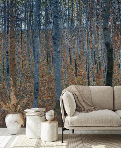 fine art wallpaper mural called Beech Grove by Gustav Klimt for bedrooms, living rooms and offices fine art wallpaper mural called Beech Grove by Gustav Klimt for bedrooms, living rooms and offices