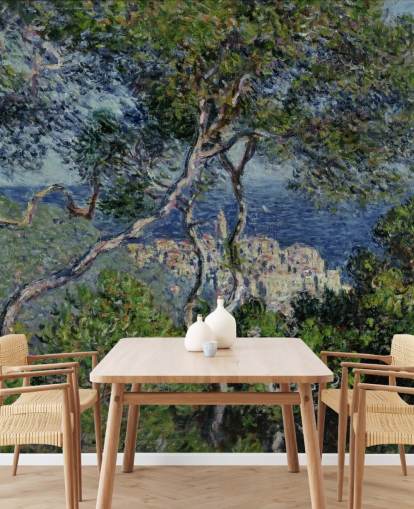 fine art wallpaper mural called Bordighera by Claude Monet for living rooms, bedrooms and offices fine art wallpaper mural called Bordighera by Claude Monet for living rooms, bedrooms and offices
