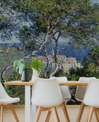 fine art behangmuurschildering genaamd Bordighera van Claude Monet voor woonkamers, slaapkamers en kantoren
