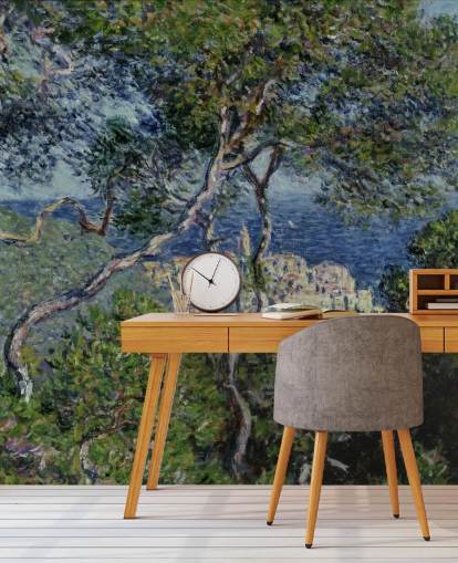 papier peint mural d'art appelé Bordighera de Claude Monet pour les salons, les chambres et les bureaux
