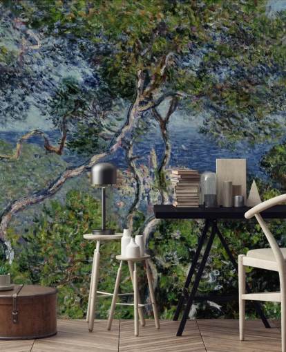 papier peint mural d'art appelé Bordighera de Claude Monet pour les salons, les chambres et les bureaux