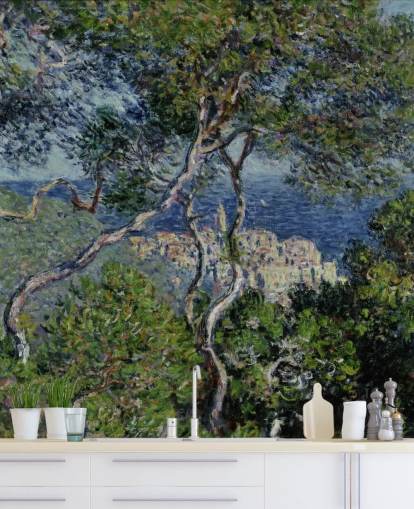 Kunsttapete Bordighera von Claude Monet für Wohnzimmer, Schlafzimmer und Büros