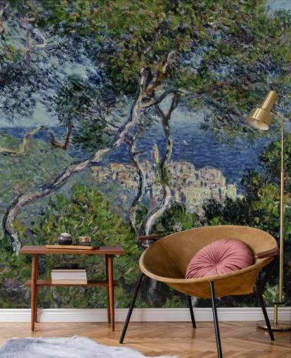 fine art wallpaper mural called Bordighera by Claude Monet for living rooms, bedrooms and offices
