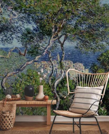 papier peint mural d'art appelé Bordighera de Claude Monet pour les salons, les chambres et les bureaux