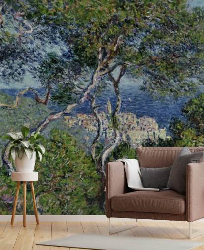 konsttapet väggmålning kallad Bordighera av Claude Monet för vardagsrum, sovrum och kontor konsttapet väggmålning kallad Bordighera av Claude Monet för vardagsrum, sovrum och kontor