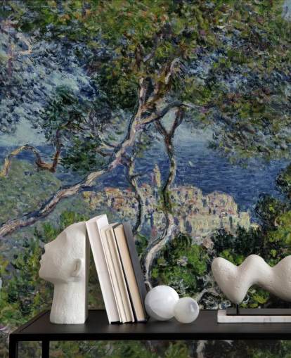 papier peint mural d'art appelé Bordighera de Claude Monet pour les salons, les chambres et les bureaux