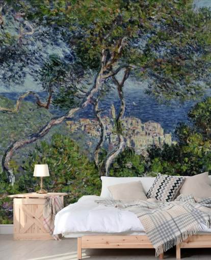 kunsttapet veggmaleri kalt Bordighera av Claude Monet for stuer, soverom og kontorer