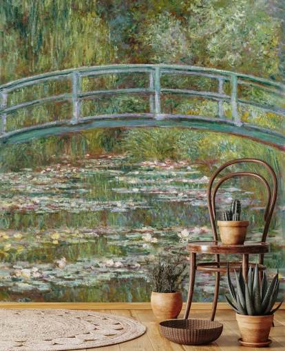 Monetin taide-seinämaalaus nimeltä Bridge over a Water Lilies -lampi olohuoneisiin ja makuuhuoneisiin Monetin taide-seinämaalaus nimeltä Bridge over a Water Lilies -lampi olohuoneisiin ja makuuhuoneisiin