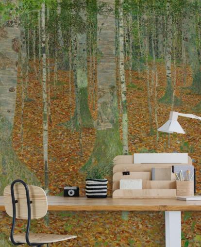 murale d'arte chiamato The Birch Wood di Claude Monet per camere da letto, salotti e uffici murale d'arte chiamato The Birch Wood di Claude Monet per camere da letto, salotti e uffici