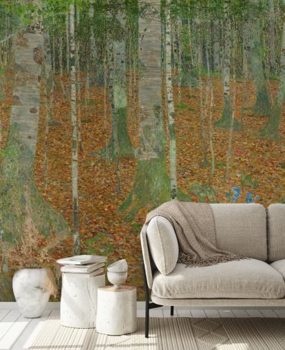 kunstvægmaleri kaldet The Birch Wood af Claude Monet til soveværelser, stuer og kontorer kunstvægmaleri kaldet The Birch Wood af Claude Monet til soveværelser, stuer og kontorer