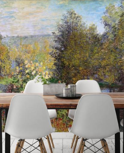 fine art wallpaper mural called Corner of the Garden at Montgeron by Claude Monet