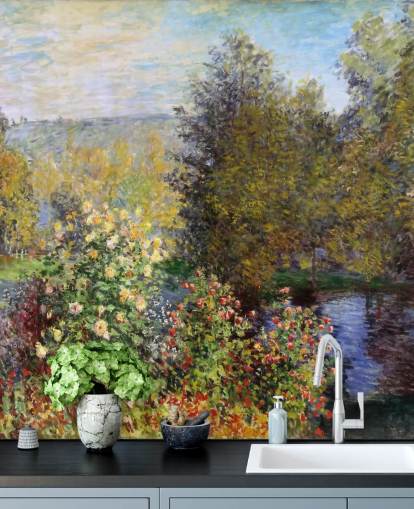 carta da parati d'arte murale chiamata Angolo del giardino a Montgeron di Claude Monet carta da parati d'arte murale chiamata Angolo del giardino a Montgeron di Claude Monet