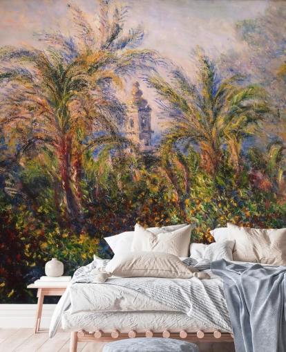 fine art wallpaper mural called Garden in Bordighera by Claude Monet for bedrooms and lounges fine art wallpaper mural called Garden in Bordighera by Claude Monet for bedrooms and lounges