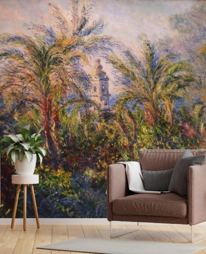 mural de papel de parede de belas artes chamado Garden in Bordighera de Claude Monet para quartos e salões mural de papel de parede de belas artes chamado Garden in Bordighera de Claude Monet para quartos e salões