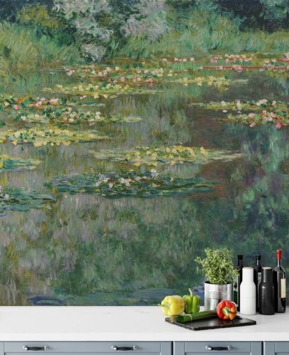 carta da parati fine art chiamata Le Bassin des Nympheas di Monet per camere da letto, bagni e salotti carta da parati fine art chiamata Le Bassin des Nympheas di Monet per camere da letto, bagni e salotti