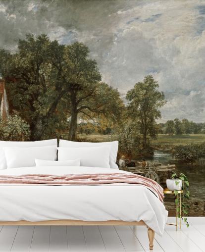 kunsttapet vægmaleri kaldet The Hay Wain af John Constable til stuer, soveværelser og spisestuer