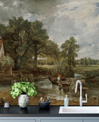 konsttapet väggmålning kallad The Hay Wain av John Constable för vardagsrum, sovrum och matsalar konsttapet väggmålning kallad The Hay Wain av John Constable för vardagsrum, sovrum och matsalar