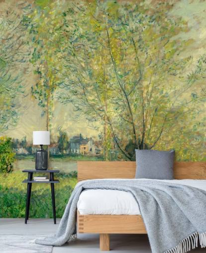 fine art wall mural called The Willows by Claude Monet for bedrooms and lounges fine art wall mural called The Willows by Claude Monet for bedrooms and lounges