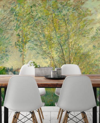 fresque murale d'art intitulée The Willows de Claude Monet pour les chambres et les salons