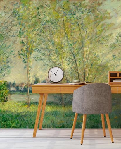 kunstmuurschildering genaamd The Willows van Claude Monet voor slaapkamers en lounges