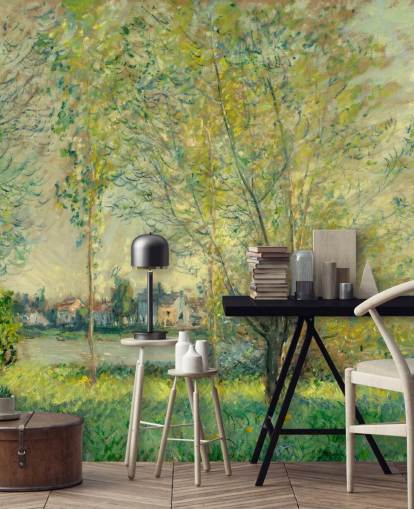 murale d'arte chiamato The Willows di Claude Monet per camere da letto e salotti