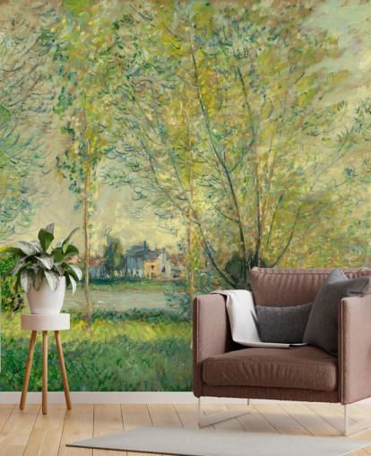 mural de parede de belas artes chamado The Willows, de Claude Monet, para quartos e salões mural de parede de belas artes chamado The Willows, de Claude Monet, para quartos e salões