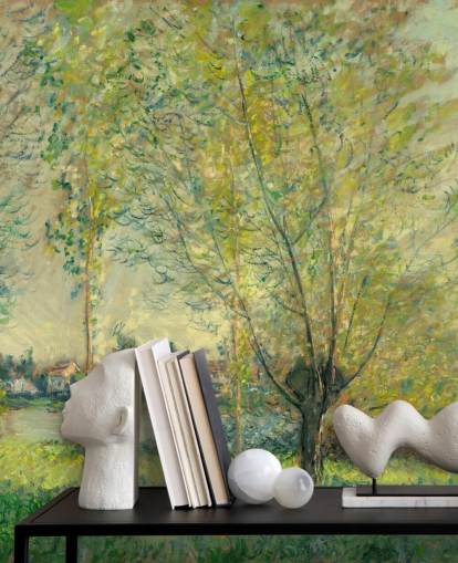 fresque murale d'art intitulée The Willows de Claude Monet pour les chambres et les salons