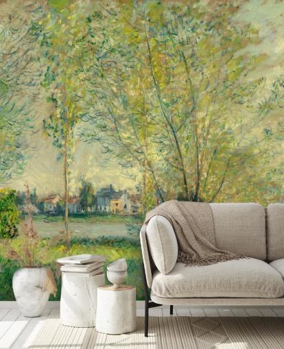 murale d'arte chiamato The Willows di Claude Monet per camere da letto e salotti murale d'arte chiamato The Willows di Claude Monet per camere da letto e salotti