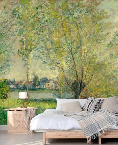 kunstveggmaleri kalt The Willows av Claude Monet for soverom og salonger
