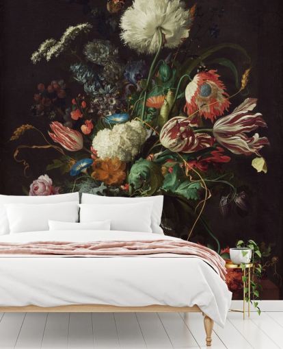 papier peint mural d'art appelé Vase of Flowers de Jan Davidsz de Heem pour les chambres, les salons et les salles à manger