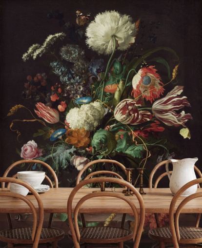 papier peint mural d'art appelé Vase of Flowers de Jan Davidsz de Heem pour les chambres, les salons et les salles à manger papier peint mural d'art appelé Vase of Flowers de Jan Davidsz de Heem pour les chambres, les salons et les salles à manger