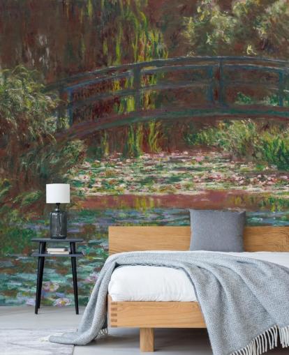 kunsttapet veggmaleri kalt The Water Lily Pond av Claude Monet for bad og soverom kunsttapet veggmaleri kalt The Water Lily Pond av Claude Monet for bad og soverom