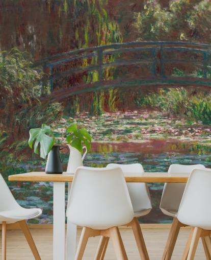 papier peint mural d'art intitulé The Water Nily Pond de Claude Monet pour les salles de bain et les chambres