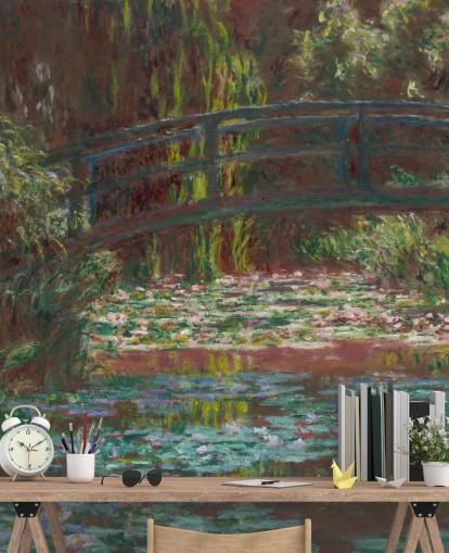 carta da parati fine art chiamata The Water Lily Pond di Claude Monet per bagni e camere da letto carta da parati fine art chiamata The Water Lily Pond di Claude Monet per bagni e camere da letto