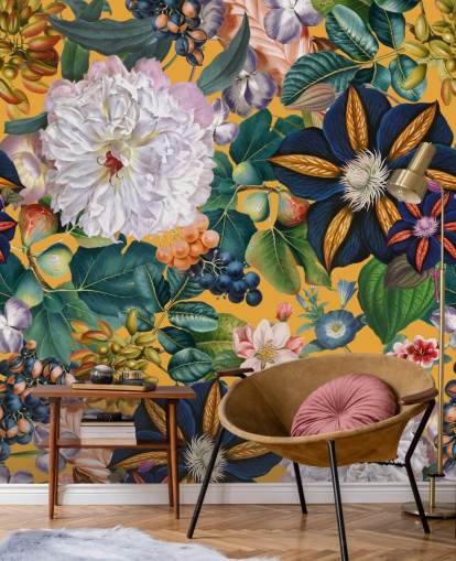 papier peint floral appelé Garden of Eden II de Burcu Korkmazyurek pour les chambres et les couloirs papier peint floral appelé Garden of Eden II de Burcu Korkmazyurek pour les chambres et les couloirs