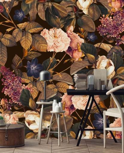 papier peint mural floral foncé appelé Garden of Eden III Night par Burcu Korkmazyurek pour les chambres papier peint mural floral foncé appelé Garden of Eden III Night par Burcu Korkmazyurek pour les chambres