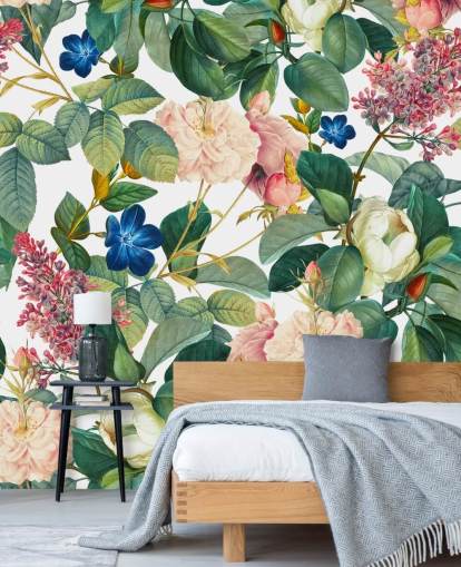 floral wall mural called Garden of Eden III by Burcu Korkmazyurek for bedrooms, hallways and living rooms