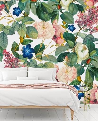 murale floreale chiamato Garden of Eden III di Burcu Korkmazyurek per camere da letto, corridoi e salotti murale floreale chiamato Garden of Eden III di Burcu Korkmazyurek per camere da letto, corridoi e salotti