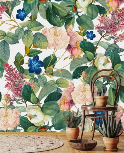 fresque murale florale intitulée Garden of Eden III de Burcu Korkmazyurek pour les chambres, les couloirs et les salons fresque murale florale intitulée Garden of Eden III de Burcu Korkmazyurek pour les chambres, les couloirs et les salons