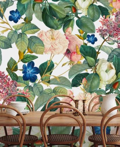 blomsterveggmaleri kalt Garden of Eden III av Burcu Korkmazyurek for soverom, ganger og stuer