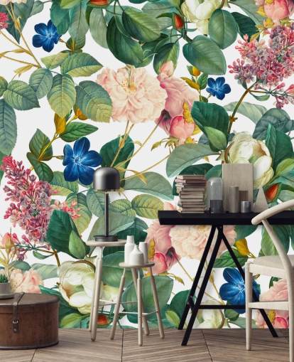 mural de parede floral chamado Garden of Eden III de Burcu Korkmazyurek para quartos, corredores e salas de estar