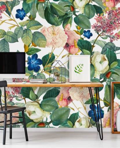 floral wall mural called Garden of Eden III by Burcu Korkmazyurek for bedrooms, hallways and living rooms