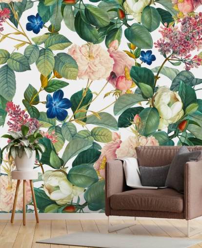 mural de pared floral llamado Garden of Eden III de Burcu Korkmazyurek para dormitorios, pasillos y salas de estar